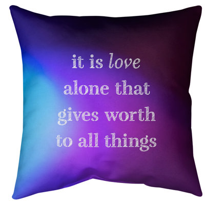 Coussin de sol amour inspirant