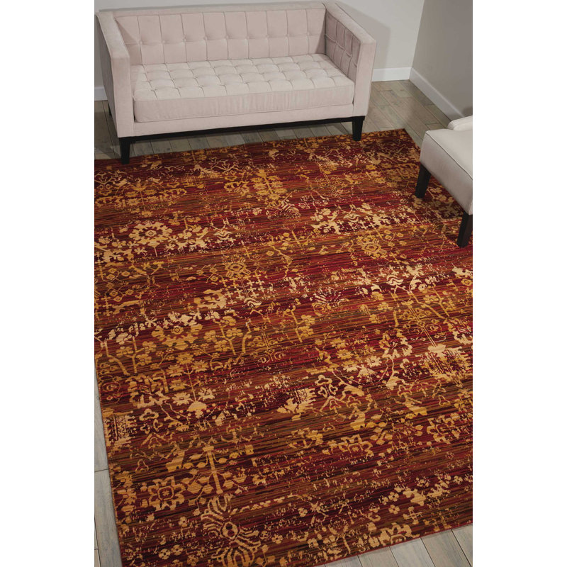 Tapis rouge Shenita, Rectangle 8 pi 6 po x 11 pi 6 po