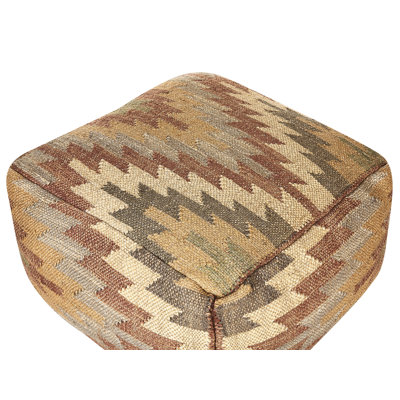 Ardrie 50cm Wide Square Geometric Pouf Ottoman