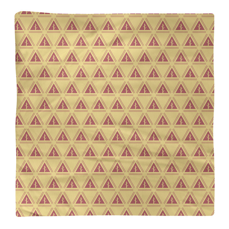 Serviette de coton à arbre minimaliste deux couleurs Barbra, H 0,1 po x l 10 po x P 10 po, Jaune / Rouge, Sergé de coton