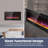 Luxury LED Slim Design Electric Fireplace Insert with Log & Crystal Embers-1978184566