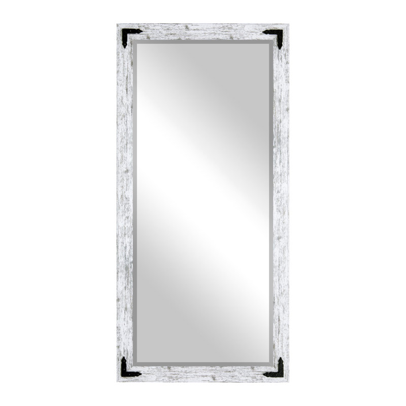 Miroir décoratif Heavner, Blanc patiné