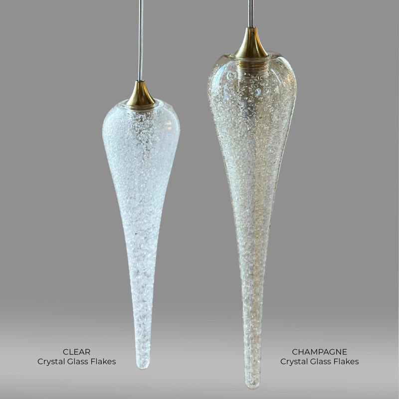 Icicle 3 - Light Pendant, Black, Clear