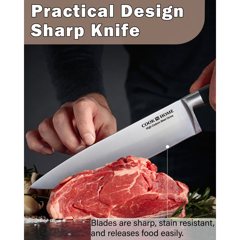 8-Inch Stainless Steel Chef's Knife with Ergonomic Handle
