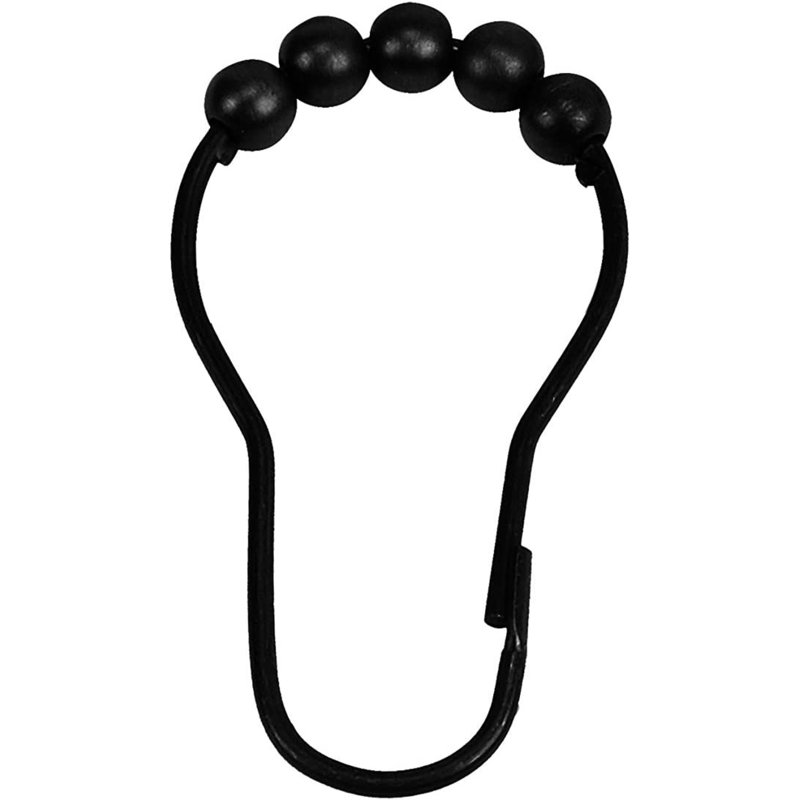 12PK SHOWER HOOK Metal Shower Curtain Hook