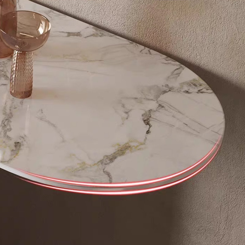 Console en pierre frittée de style italien, 33.4" H x 47.2" W x 13.7" D