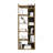 Clover 67" Tall Free Standing 6-Tier Bookcase Storage Cabinet, Home Office, Living Room, Bookshelf Dark Walnut