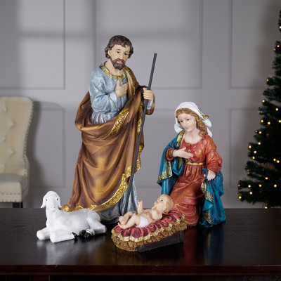 4 Piece Nativity Figurine Set