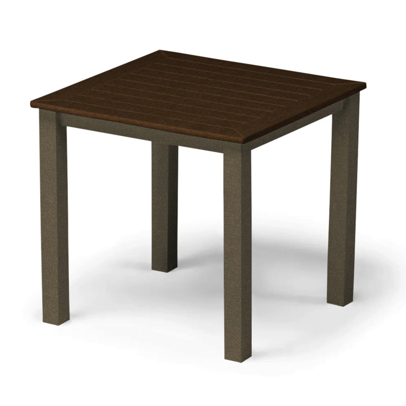 Robinett Outdoor Square Side Table, Kona P10, Textured Beachwood