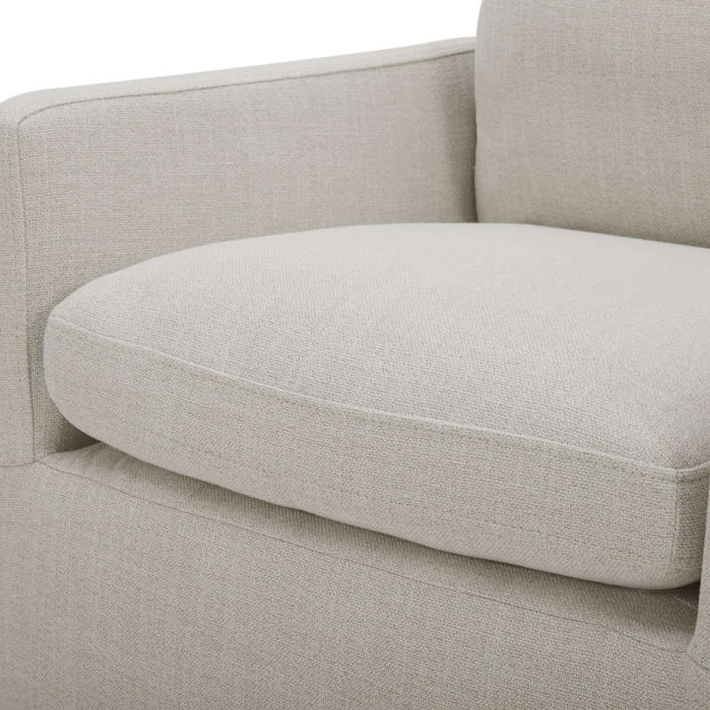 Alayaa Upholstered Arm Chair, Effie Linen Performance Linen