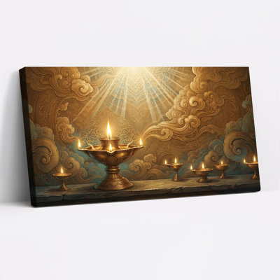 Golden Light Canvas Wall Art Oil Painting Print Set Of 1