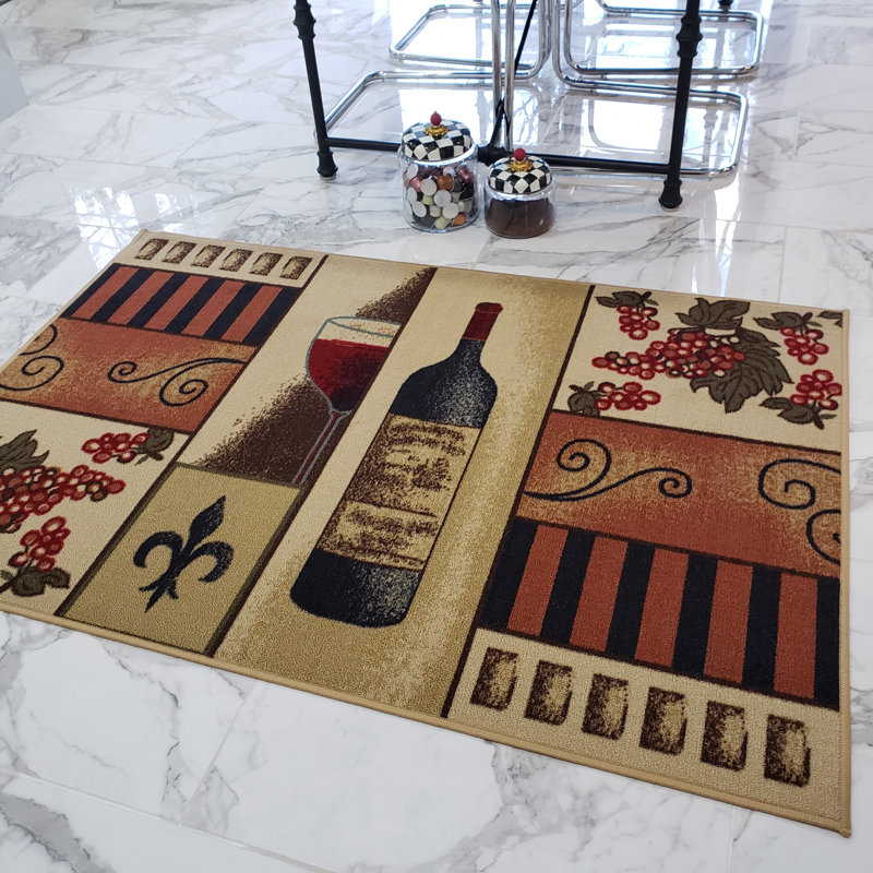 Tapis crème / orange Birdsview