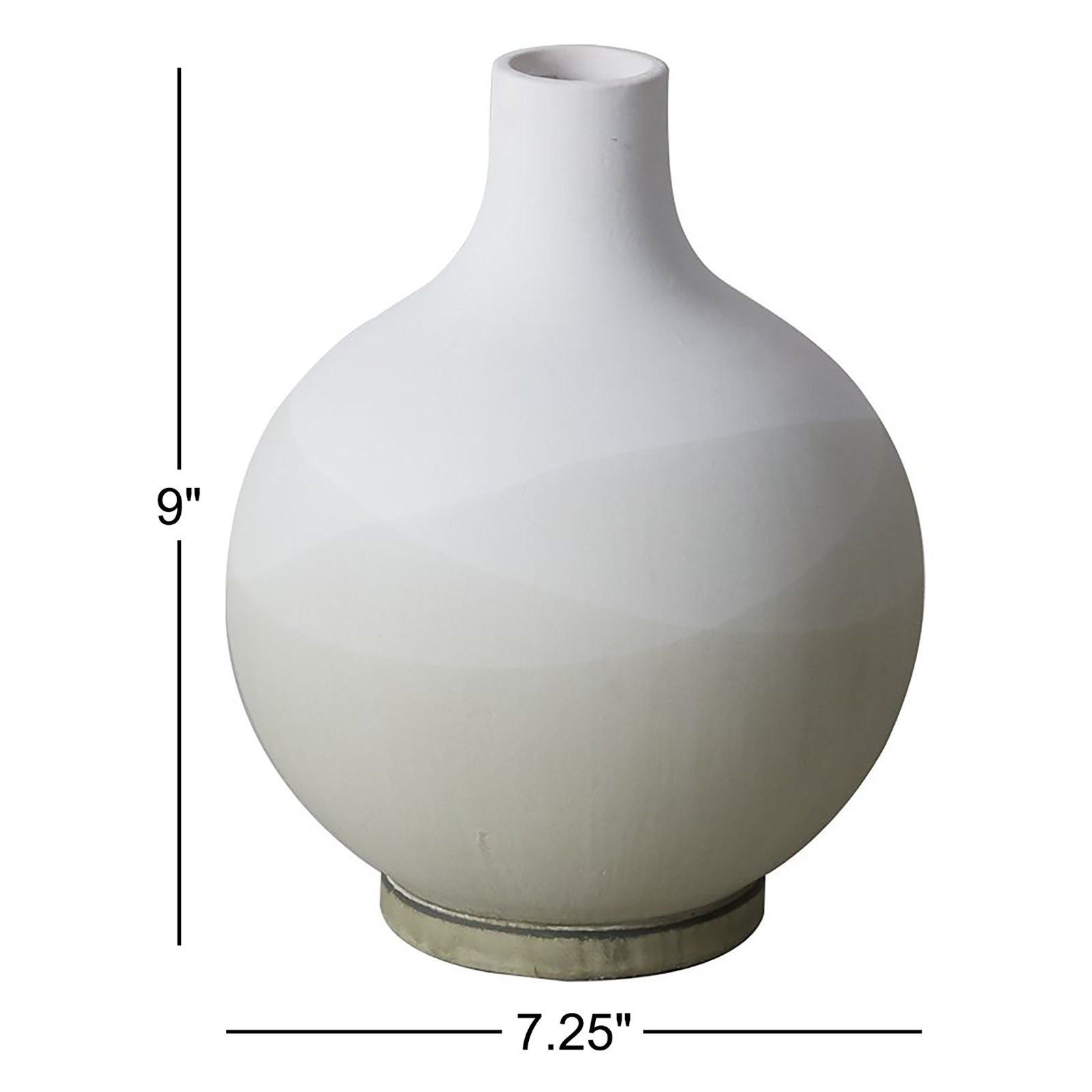 Ciri Handmade Ceramic Table Vase, 9" H x 7.25" W x 7.25" D