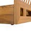 Chaise longue de patio en bois