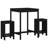 Niamora 17 Stories Bar Set with Wood Frame and Solid Wood Outer Material-532859830
