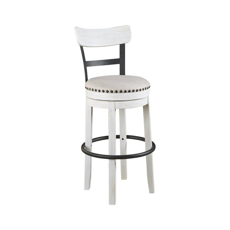Tabouret de bar et de comptoir pivotant, gris, Tabouret de bar (siège d'une hauteur de 30 po)