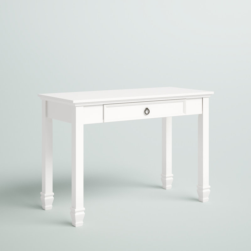 Gilpin Solid Wood Writing Desk, White