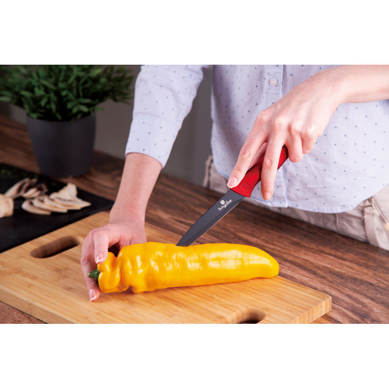 Berlinger Haus 8 Piece Kitchen Knife Set with Block, Red