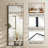 68"x22" Floor Mirror Full Length, Bedroom Floor Body Mirror with Stand, Black Mirror, Leaning, Standing or Hanging Horizontally/Vertically-875339923-875339921