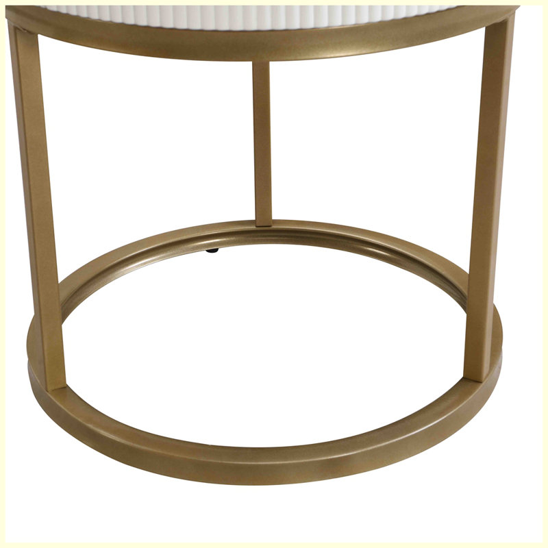 Modern Round Side Table with storage