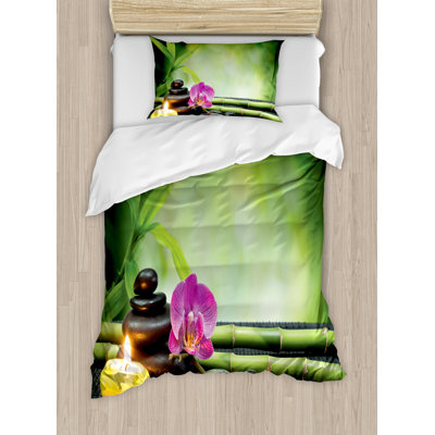 Spa Traditional Floral Duvet Cover