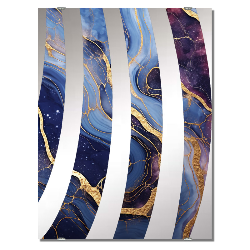 Miroir en marbre abstrait d'Adderley - MIR137825, 40 po x 30 po