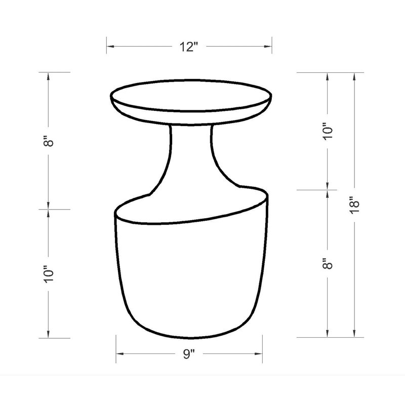 Asymmetrical Side Table