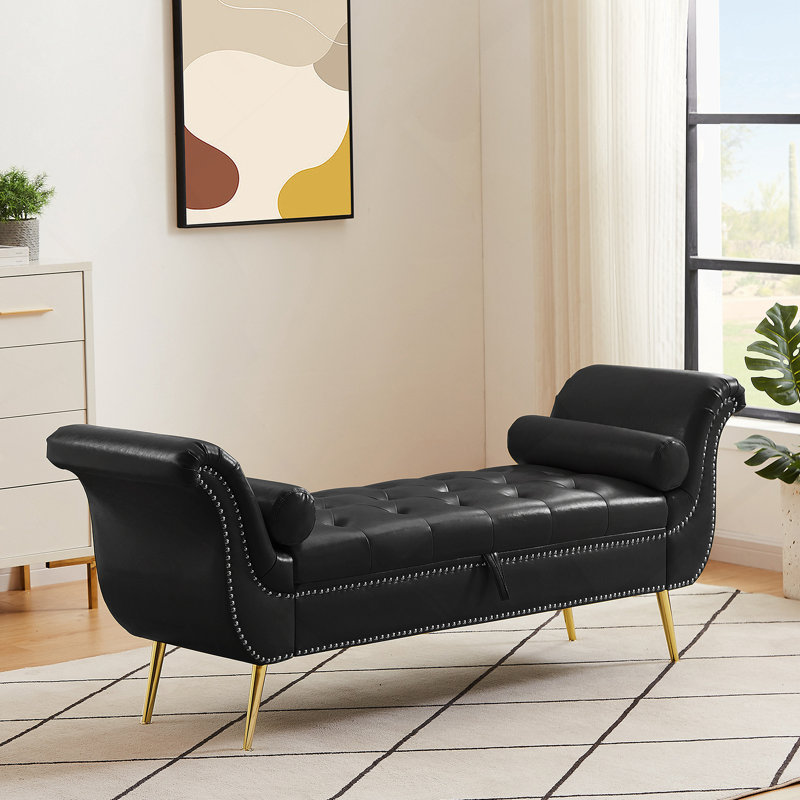Tabouret en polyuréthane, Noir