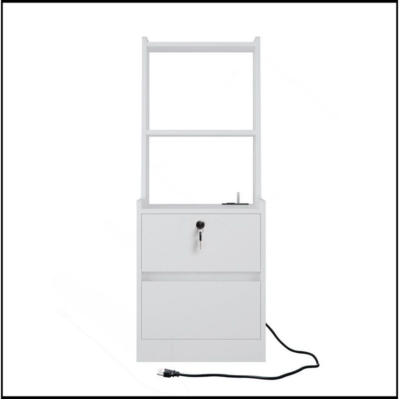 Table de chevet avec station de charge, table de chevet intelligente avec veilleuse, table de chevet moderne avec bibliothèque, tables de chevet avec armoire de rangement pour la chambre à coucher