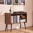 Record Player Stand 2 Tiers Wooden Turntable Stand with 3 Cabinets Brown
