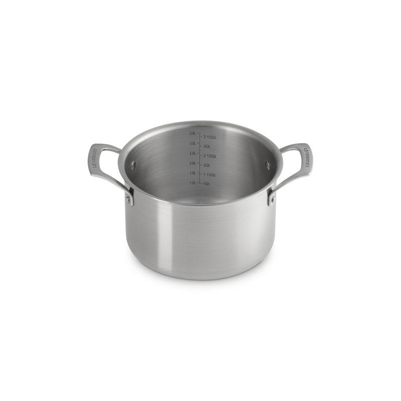 Le Creuset Essential Stainless Steel Deep Round Stockpot With Lid,  4 Qt.