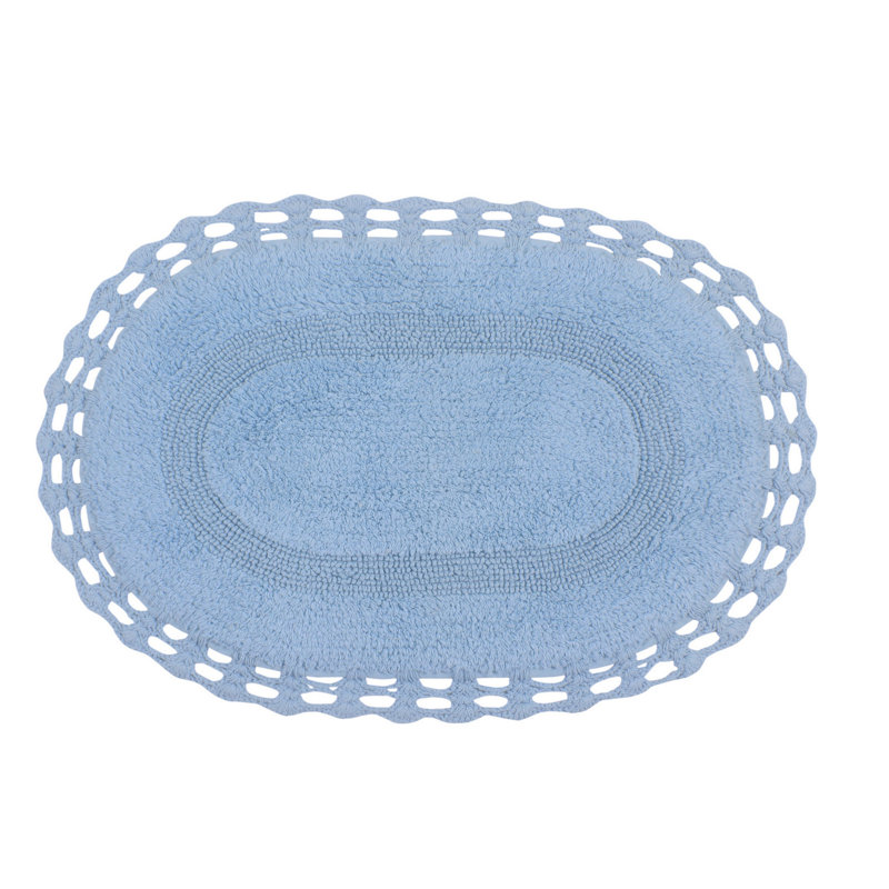 Tapis de bain doux, bleu, l 17 po x L 24 po