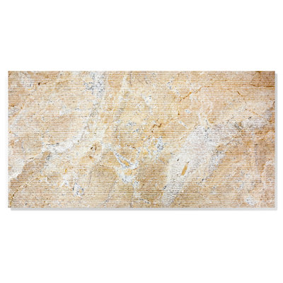12X24 Inch Beige+Gold Marble Wall Tile - Fs Textured Finish, European, Art Decor Textured, European Style, Luxury