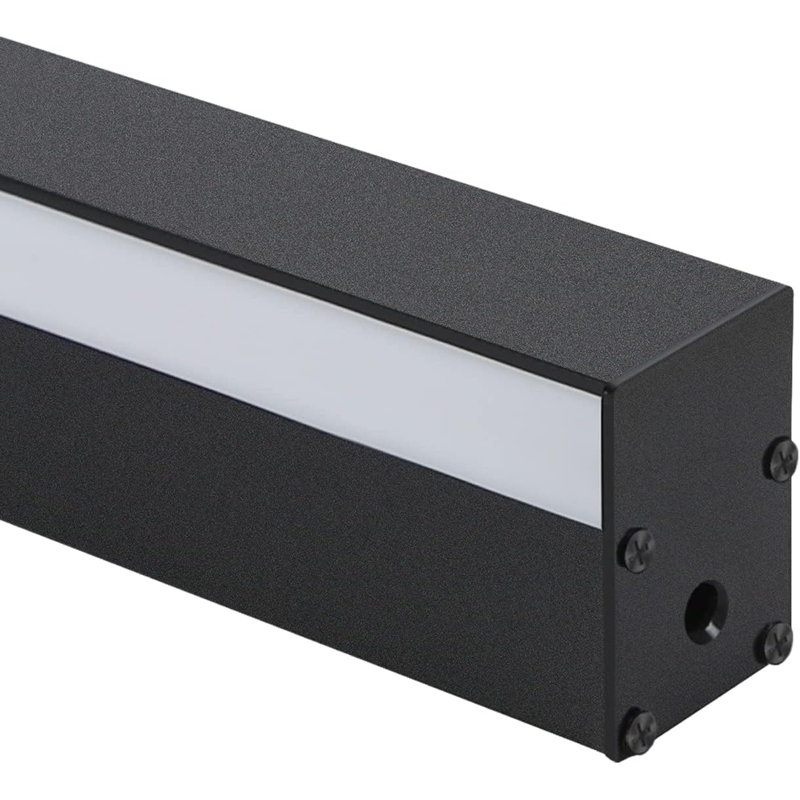 LED wall light, dimmable, modern black, 100cm