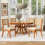 Ensemble de salle à manger extensible avec plateau en bois massif de style français-1619434630