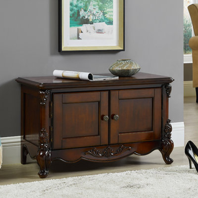Banc de rangement pour chaussures de style moderne noyer