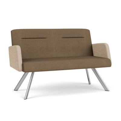 Willow Lounge Reception Loveseat Steel Legs