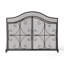 Retro Iron Scrollwork Fireplace Screen, One-Piece Frame, Decorative Arch Fireplace Door, 41"W x 9.75"D x 31.75"