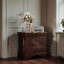Table de chevet classique en bois avec 2 tiroirs pour le rangement de la chambre à coucher et l'organisation de vos essentiels de chevet-1933910954