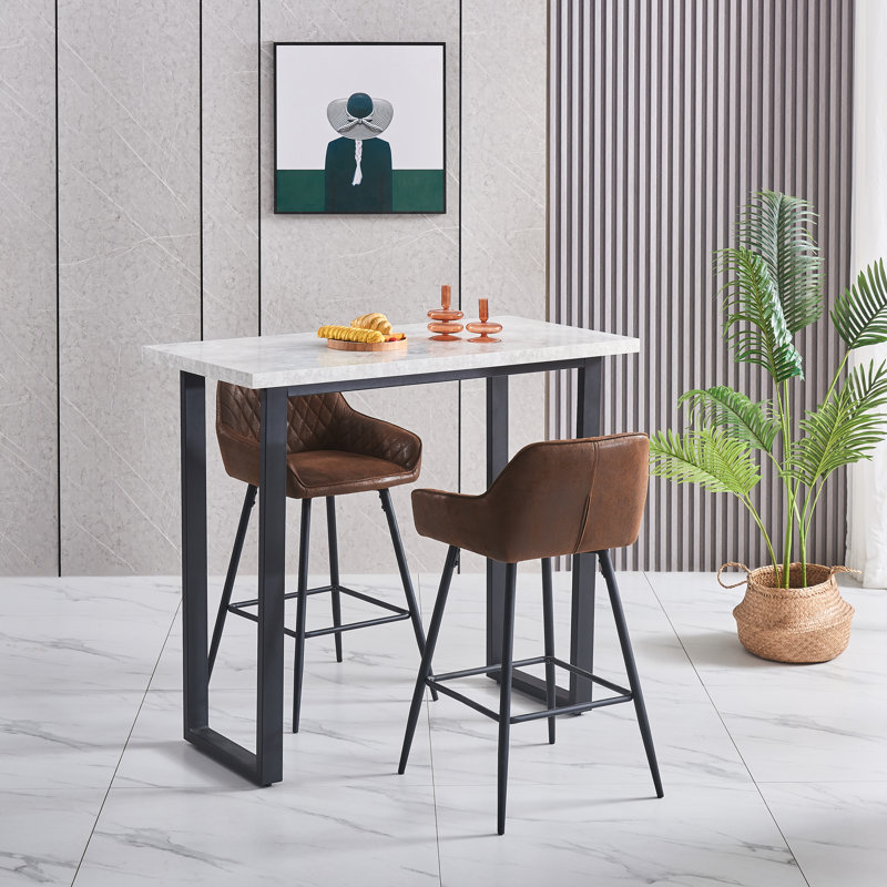 Rossa 67cm Vintage Suede Bar Stool with Arm, 2, Brown