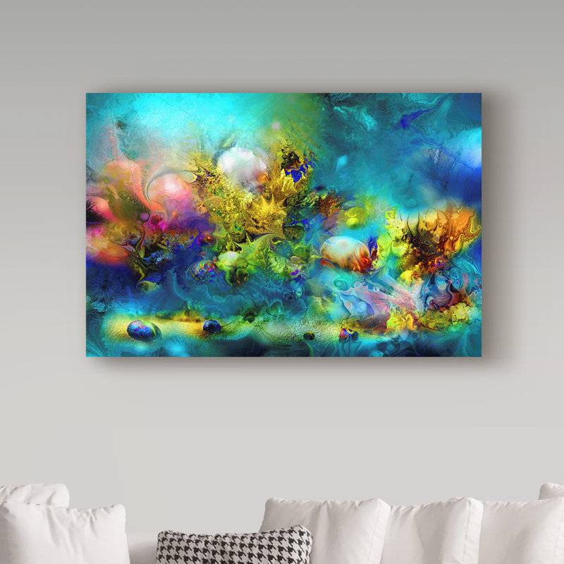 «Coral Reef Emerald», impression sur toile tendue par Juriel, 16 po x 24 po