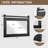 Rural Farmhouse Barn Bathroom Mirror - Wooden Frame Wall Mirror, Rectangular Wall Decorative Mirror, Metal Bracket Decorative Barn Door Style Mirror For Bathroom Entrance, Living Room And Bedroom-1184126121-1184126122
