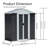 5X3 Feet Dark Grey Outdoor Storage Shed With Aluminum Alloy Frame With Base-123375591-123375596
