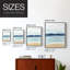 Watercolor Ocean Horizon II, reproduction encadrée - bois massif-887353065-887353077