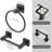Black Toilet Paper Holder Towel Ring