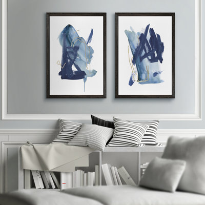 " Indigo Collide I " by Melissa Wang 2 - Pieces