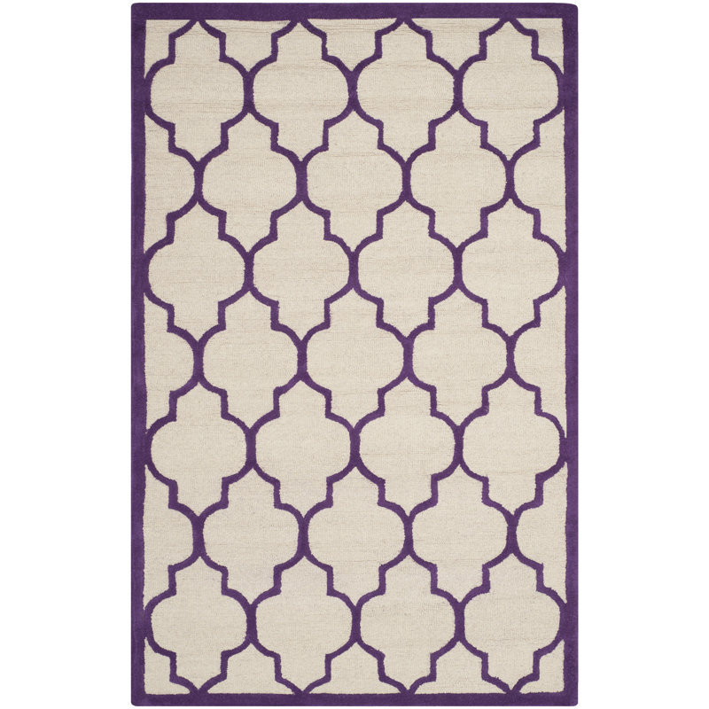 Cannen Hand Tufted Wool Geometric Rug, Rectangle 9' x 12'