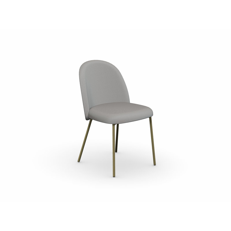 Chaise d'appoint rembourrée Tuka, Fumée, Taupe