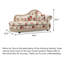 Chaise longue de style champêtre en bois massif et tissu jacquard pour chambre et salon-1308935629