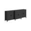 94.5"W Modern Sideboard With Geometric Door Panels And 6 Doors